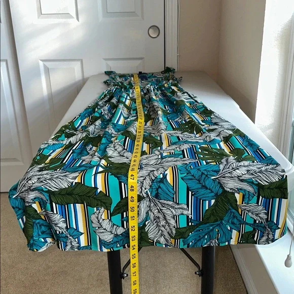 NWT Apt. 9 Striped Floral Maxi Dress - Green and Blue Size Small - Picture 9 of 15